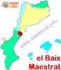 Situació de la comarca del Baix Maestrat
