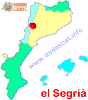 Situació de la comarca del Segrià